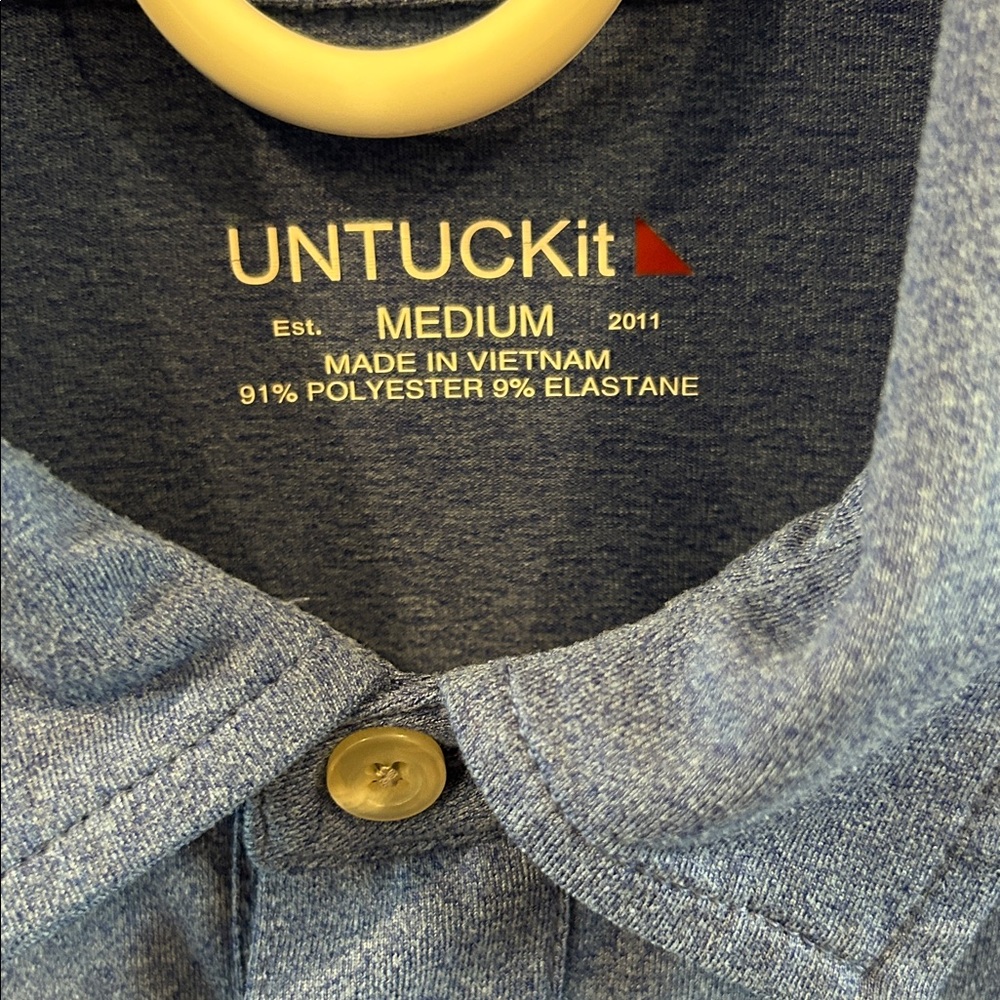 UNTUCKit Heather Blue Polo